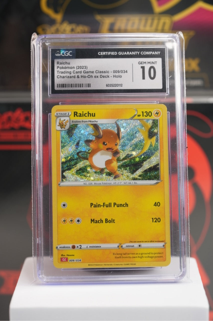 2023 POKEMON CLC-TRADING CARD GAME CLASSIC CHARIZARD & HO-OH ex DECK #009 RAICHU