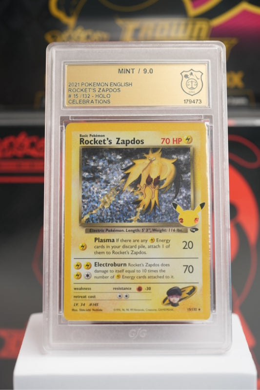 2021 POKEMON ENGLISH ROCKET'S ZAPDOS # 15/132 - HOLO CELEBRATIONS