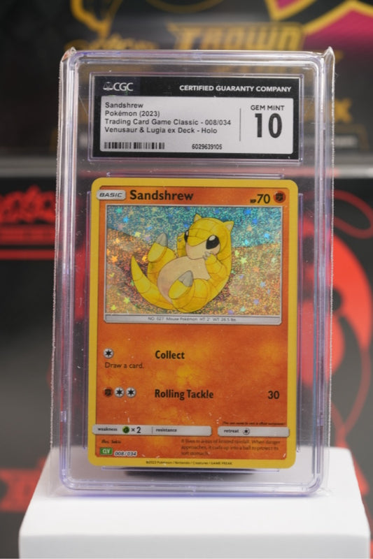 2023 POKEMON CLV-TRADING CARD GAME CLASSIC VENUSAUR & LUGIA ex DECK #008 SANDSHREW