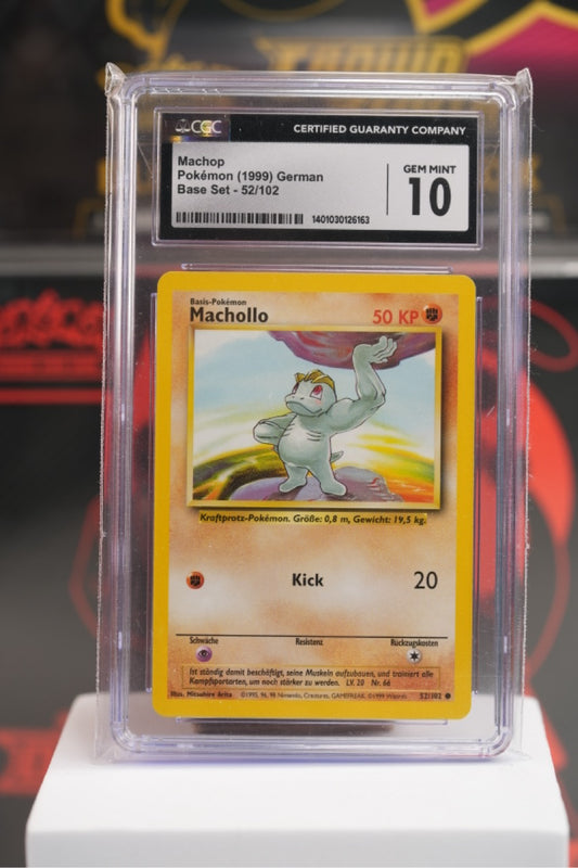 1999 POKEMON GERMAN #52 MACHOLLO 1ST EDITION